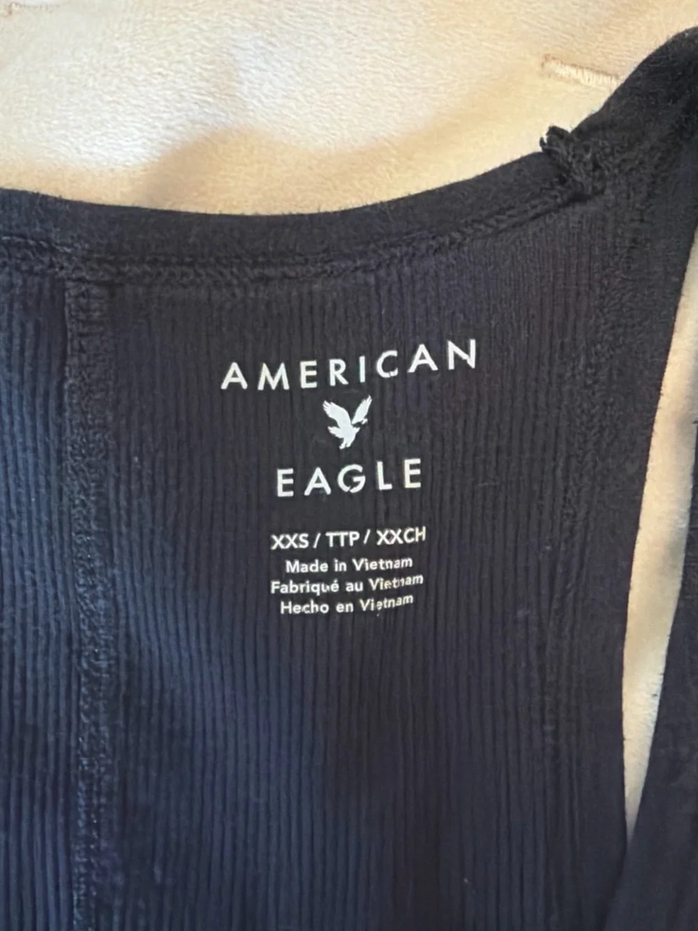 American Eagle Outfitters Black Ribbed NYC Tank Top